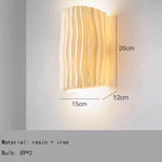 Applique Murale Élégante En Résine Lumineuse Artisanale Beige / Blanc Froid (5 500-7 000 K). Chambre