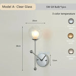 Applique Murale Élégante Moderne Design Minimaliste Un Verre Transparent / 3 Températures De