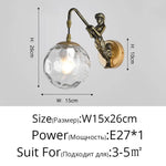 Applique Murale Élégante Vintage Dorée Lumineuse. Chambre
