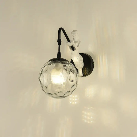 Applique Murale Élégante Vintage Dorée Lumineuse. Chambre