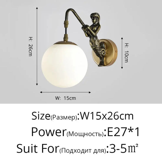 Applique Murale Élégante Vintage Dorée Lumineuse. Chambre