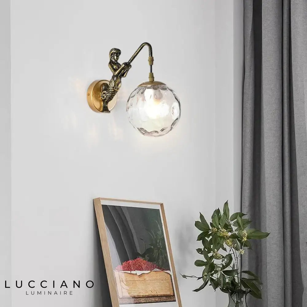 Applique Murale Élégante Vintage Dorée Lumineuse. Chambre