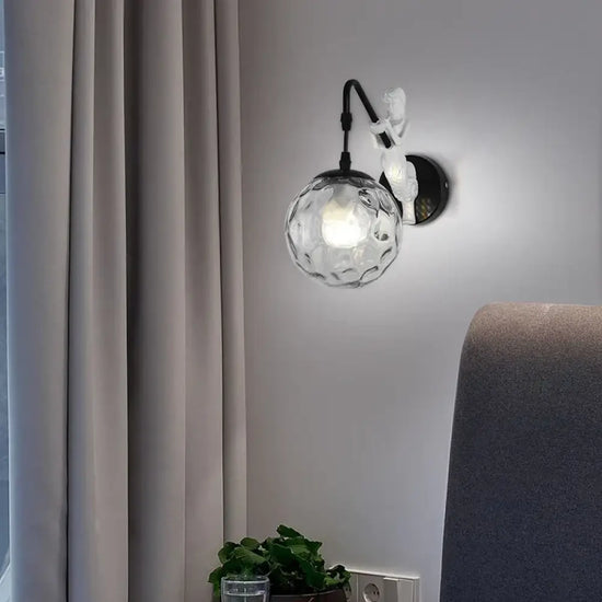 Applique Murale Élégante Vintage Dorée Lumineuse. Chambre