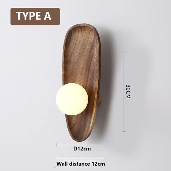 Applique Murale En Bois Vintage Abat-Jour Moderne Type A / Blanc Chaud (2700-3500K) Applique Chambre