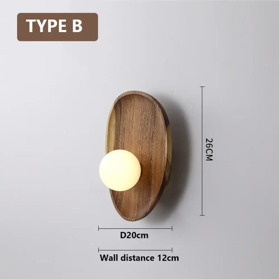 Applique Murale En Bois Vintage Abat-Jour Moderne Type B / Blanc Chaud (2700-3500K) Applique Chambre