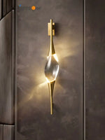 Applique Murale En Cristal De Bronze Lumineux Chambre