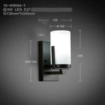 Applique Murale En Métal Led Design Contemporain Blanc. Blanche Chambre