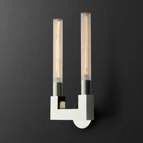 Applique Murale En Verre: Design Minimaliste Contemporain 2 Têtes - Chromées Chambre