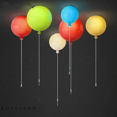 Oranje kinder wandlamp met ballon