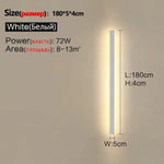 Applique Murale Extérieure Led Design Robuste Lumineux. Blanc L180Cm / Froid (6000K) Chambre