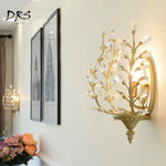 Applique Murale Fleuri En Cristal Élégant Et Lumineux Chambre