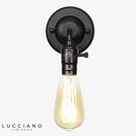 Applique Murale Industriel Luminaire Rétro Vintage Noir Chambre