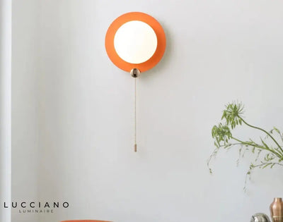 Aplique de Pared Interior Infantil Naranja y Blanco