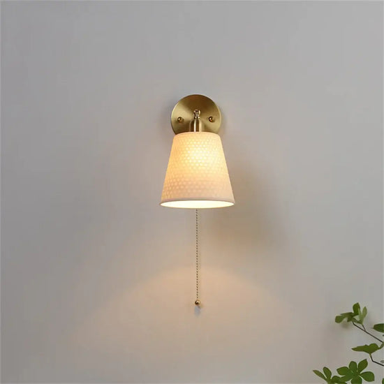 Applique Murale Japonaise En Laiton Doré Vintage Chambre