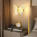 Applique Murale Led Acrylique Élégante Design Papillon. Chambre