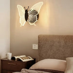 Applique Murale Led Acrylique Élégante Design Papillon. Chambre