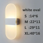 Applique Murale Led Acrylique Moderne Ovale Blanc / L14Cml6Cm Blanc Froid Murale Chambre