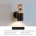 Applique Murale Led Adorable Chat Mignon Chien Jaune-Noir Chambre