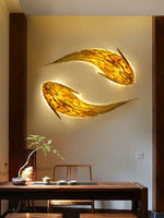 Applique Murale Led Bambou Nordique Artisanale. Chambre