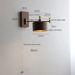 Applique Murale Led Bois Brut Design Scandinave Élégant Interrupteur À Chaîne 2 Chambre