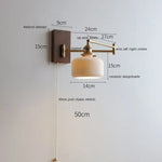 Applique Murale Led Bois Brut Design Scandinave Élégant Interrupteur À Chaîne 4 Chambre