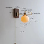 Applique Murale Led Bois Brut Design Scandinave Élégant Interrupteur À Chaîne 5 Chambre