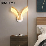 Applique Murale Led Bois Design Épuré Blanc Chambre