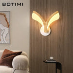 Applique Murale Led Bois Design Épuré Blanc Chambre