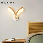 Applique Murale Led Bois Design Épuré Blanc Chambre