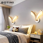 Applique Murale Led Bois Design Épuré Blanc Chambre