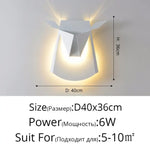 Applique Murale Led Bois Élégant Déco Scandinave Blanc A D40X36Cm / Froid (5 500-7 000 K).