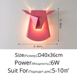 Applique Murale Led Bois Élégant Déco Scandinave Rose A D40X36Cm / Blanc Froid (5 500-7 000