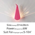 Applique Murale Led Bois Élégant Déco Scandinave Rose B D14X38Cm / Blanc Froid (5 500-7 000