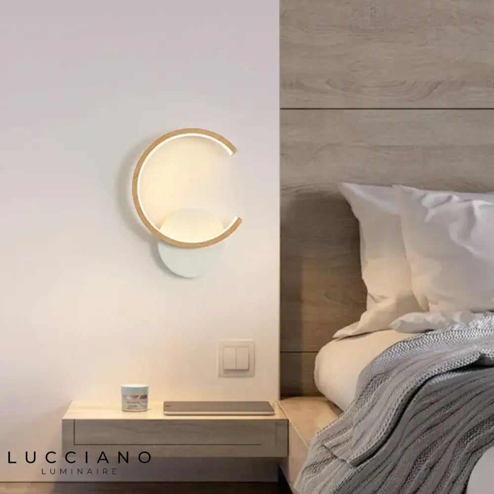 Applique Murale Led Bois Scandinave Élégant Chambre