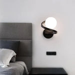 Applique Murale Led Boule Verre Design Élégant Chambre