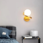 Applique Murale Led Boule Verre Design Élégant Chambre