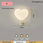 Applique Murale Led Coeur Doux Lumineux. E / 3 Température De Couleur Chambre