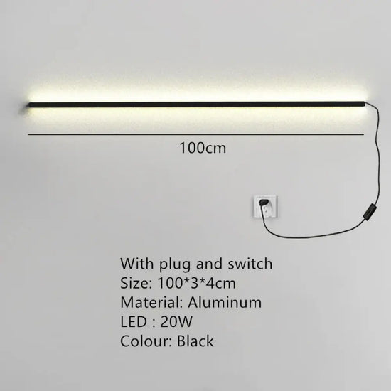Applique Murale Led Contemporaine Design Minimaliste Applique Chambre