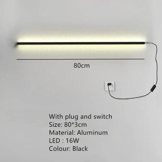 Applique Murale Led Contemporaine Design Minimaliste Applique Chambre