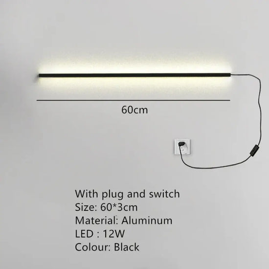 Applique Murale Led Contemporaine Design Minimaliste Applique Chambre