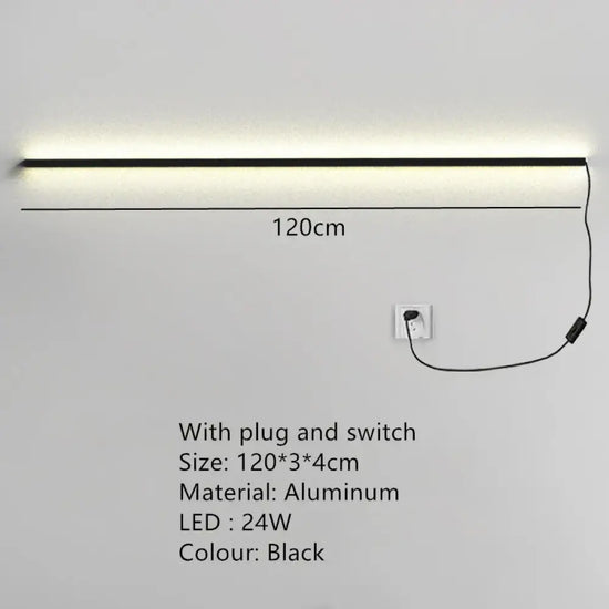 Applique Murale Led Contemporaine Design Minimaliste Applique Chambre