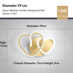 Applique Murale Led Contemporaine Design Minimaliste Type B Doré / Blanc Chaud Applique Chambre