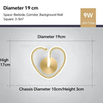 Applique Murale Led Contemporaine Design Minimaliste Typea Doré / Blanc Froid Applique Chambre