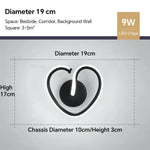 Applique Murale Led Contemporaine Design Minimaliste Typea Noir / Blanc Froid Applique Chambre