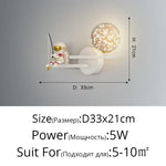 Applique Murale Led Cosmique Design Minimaliste A Blanc D33X21Cm 5W / 3 Couleurs Sans