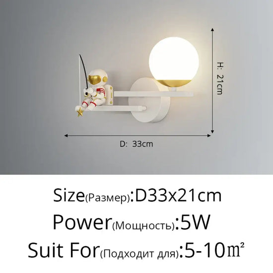 Applique Murale Led Cosmique Design Minimaliste B Blanc D33X21Cm 5W / 3 Couleurs Sans