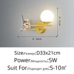 Applique Murale Led Cosmique Design Minimaliste B Or D33X21Cm 5W / 3 Couleurs Sans Télécommande