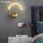 Applique Murale Led Cristal Design Moderne Élégant Diamètre 30Cm / Lumière Chaude Chambre