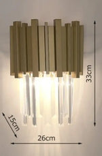 Applique Murale Led Cristal Doré Élégant Chic. See Pic Chambre