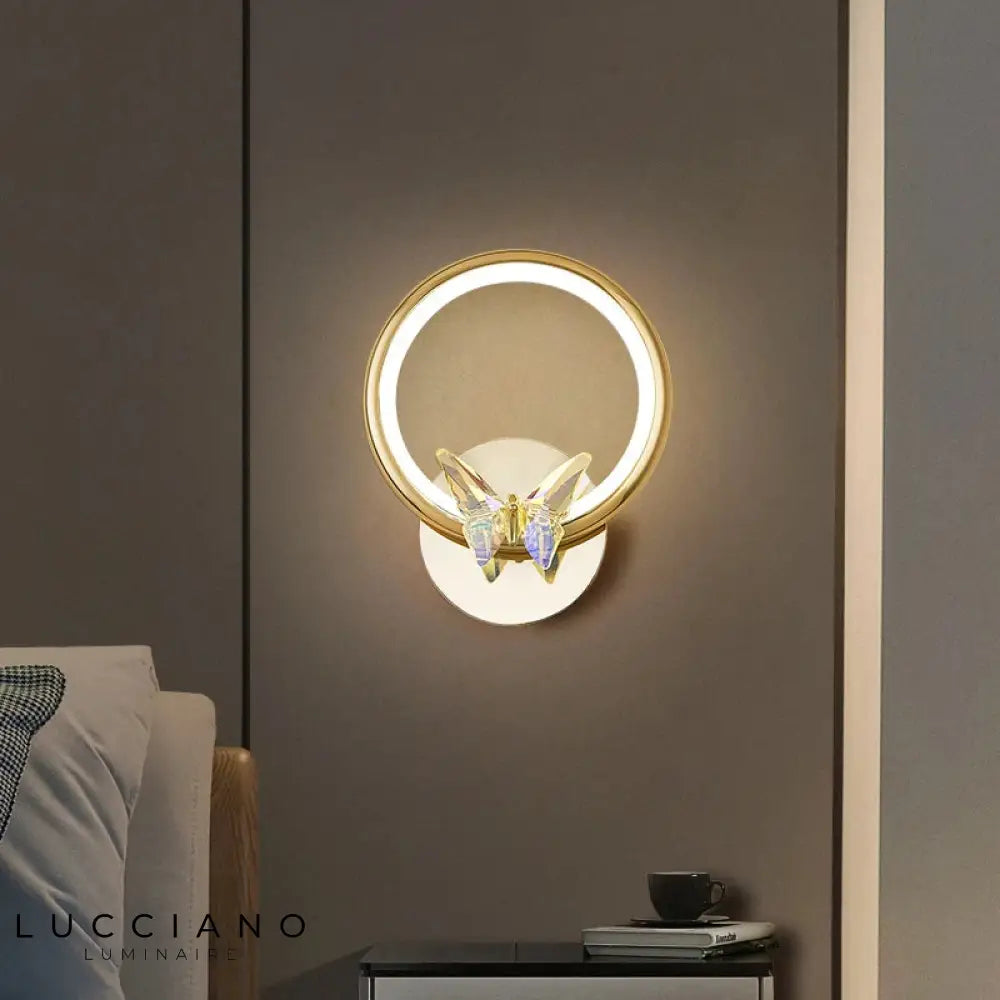 Applique Murale Led Cristal Papillon Élégant Design. Chambre